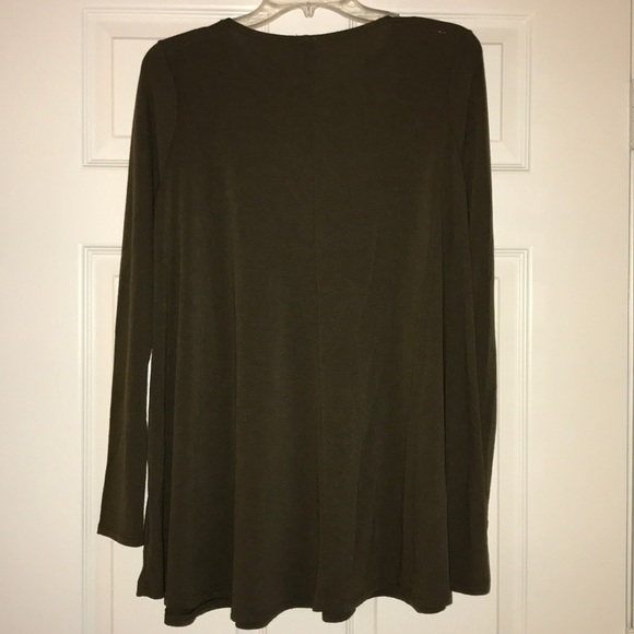 Olive green long sleeve tunic - Picture 4 of 4